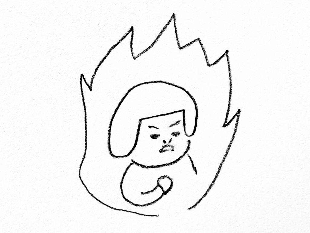 ヘルメット子ちゃん:怒り