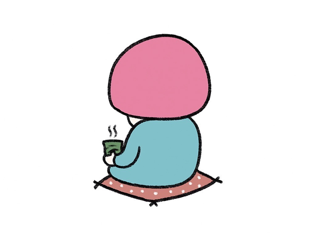 ヘルメット子:お茶