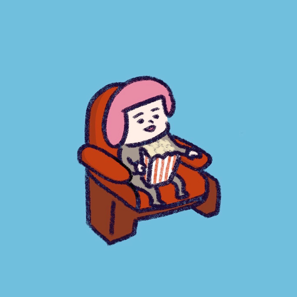 ヘルメット子：ポップコーン