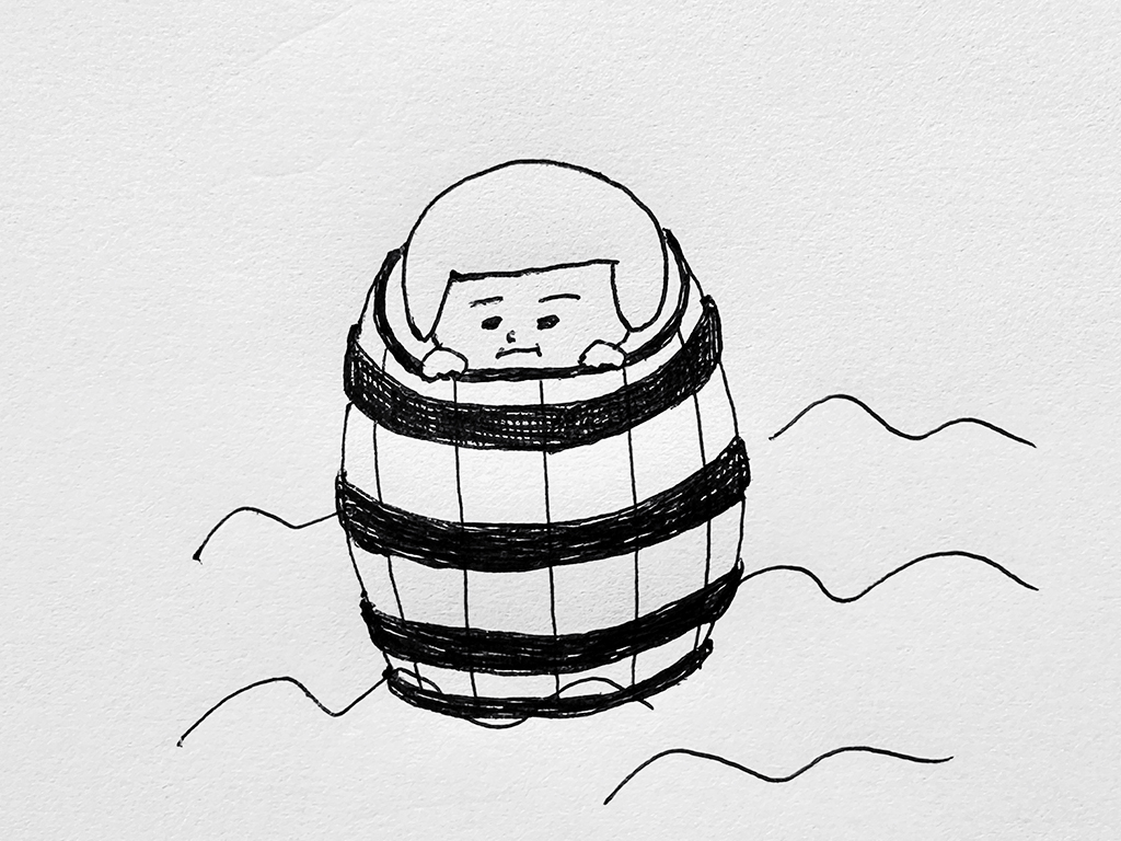 ヘルメット子：密航