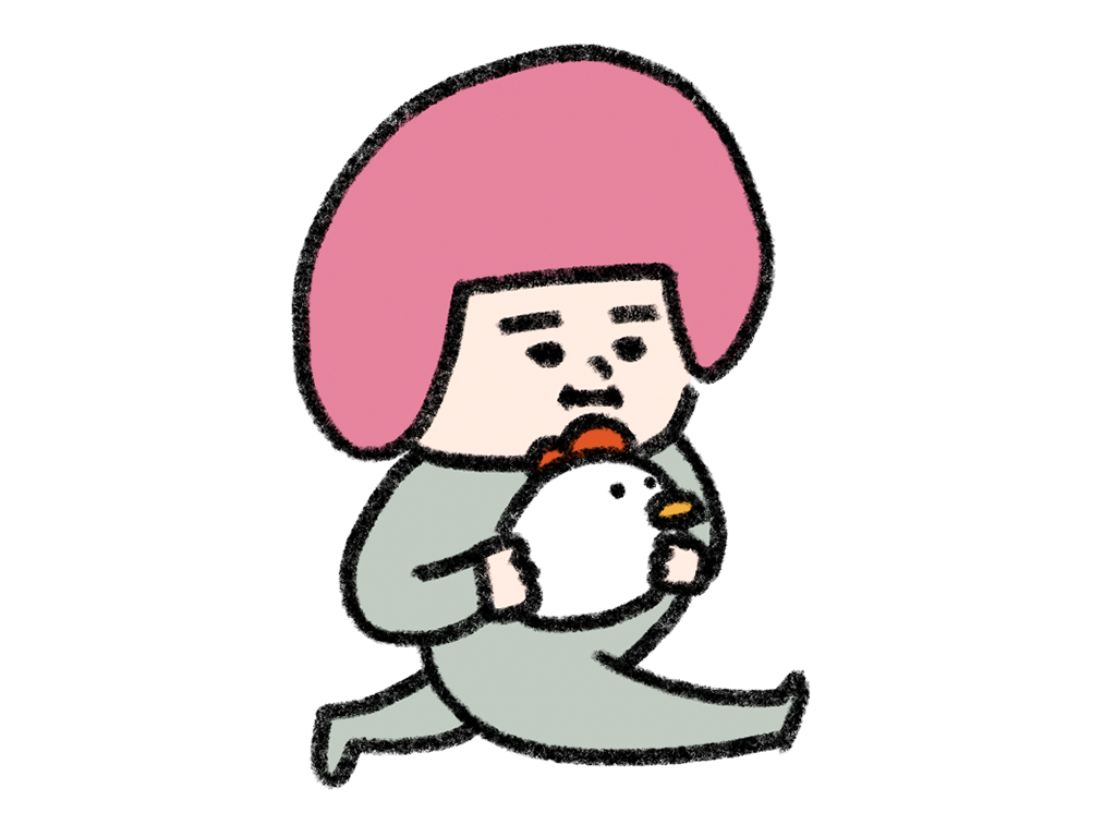 ヘルメット子:いってきます