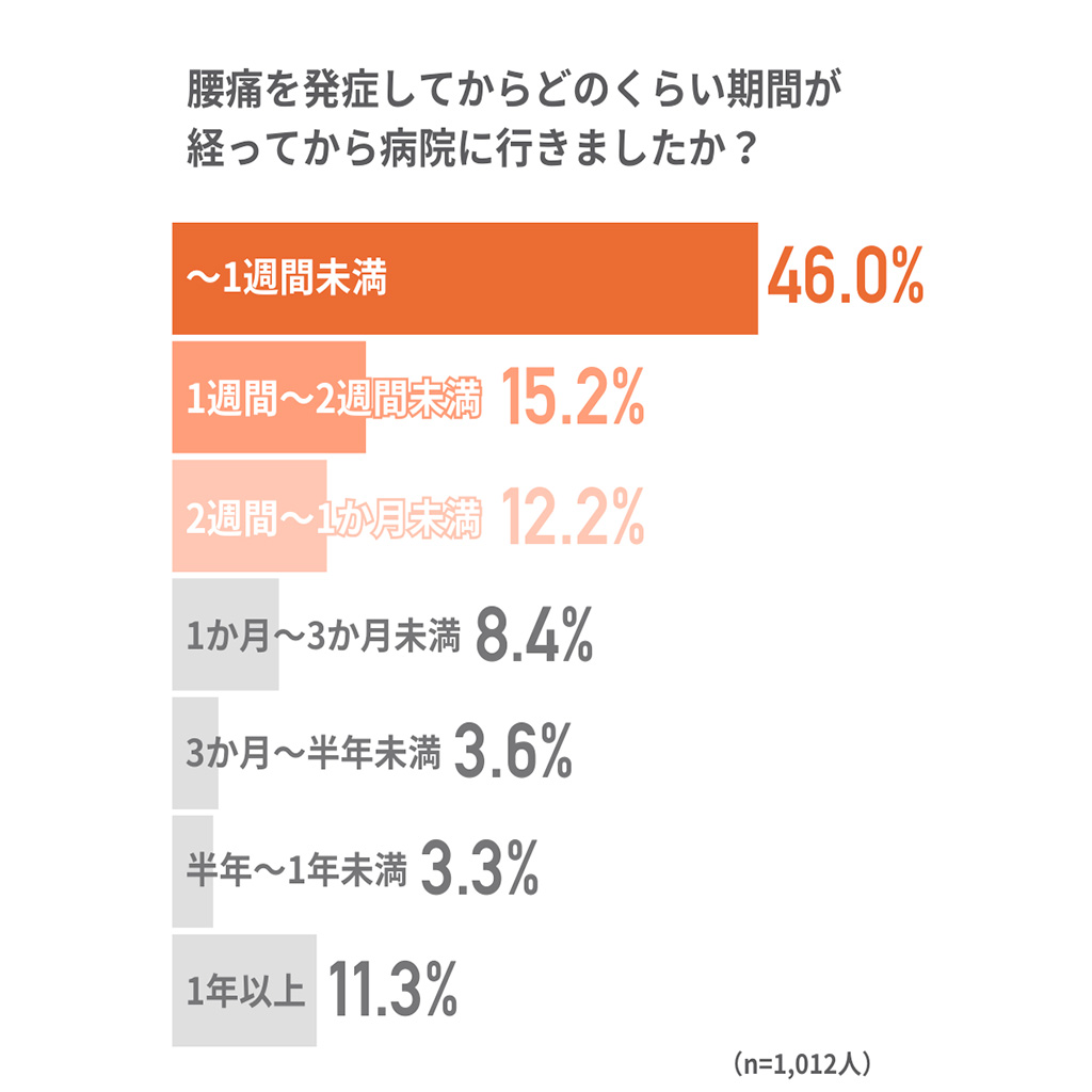 腰痛が気になるタイミング（時間帯）のグラフ