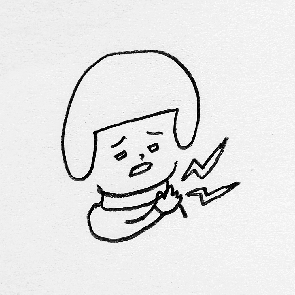 ヘルメット子:むちうち