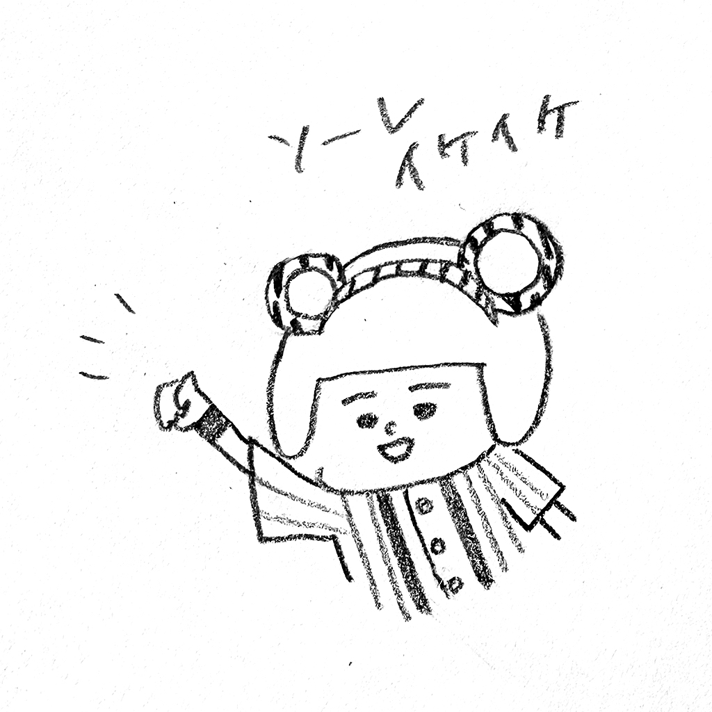 ヘルメット子:阪神応援