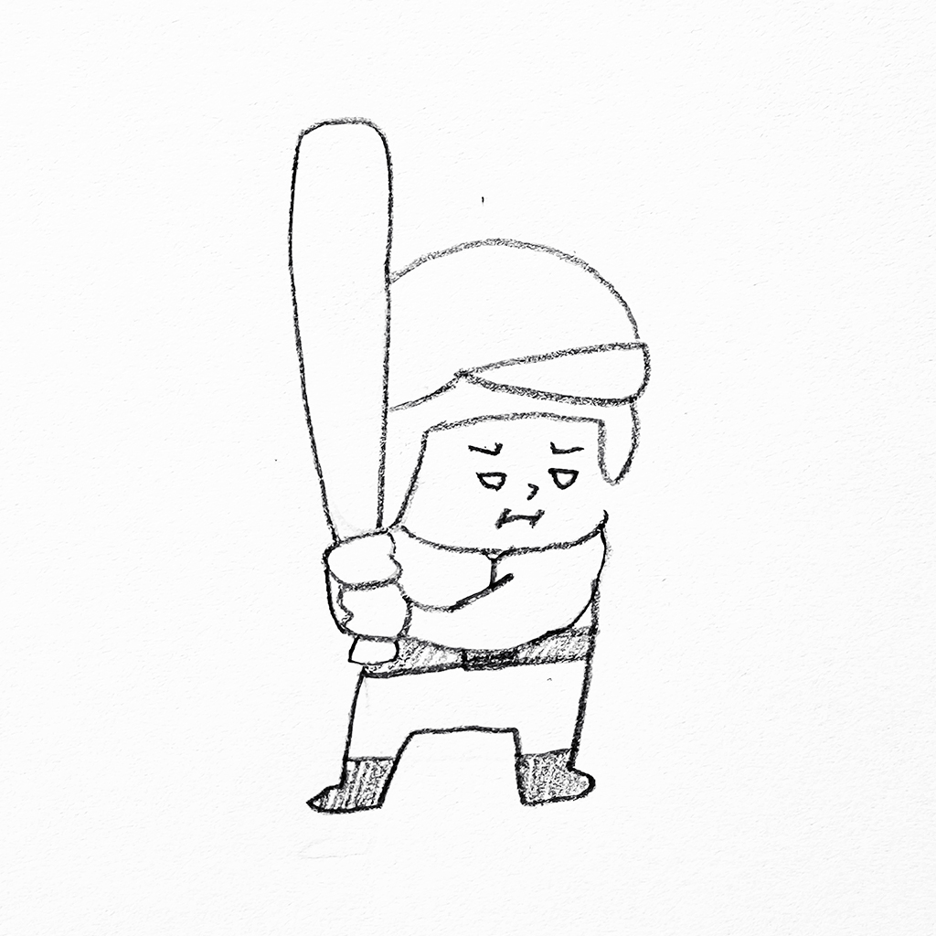 ヘルメット子：野球選手