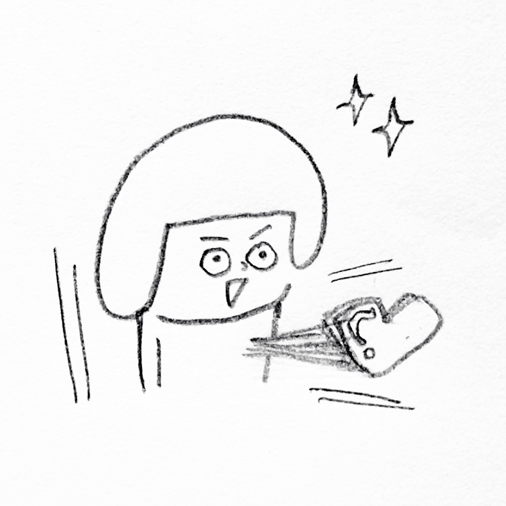 ヘルメット子：ドキドキ