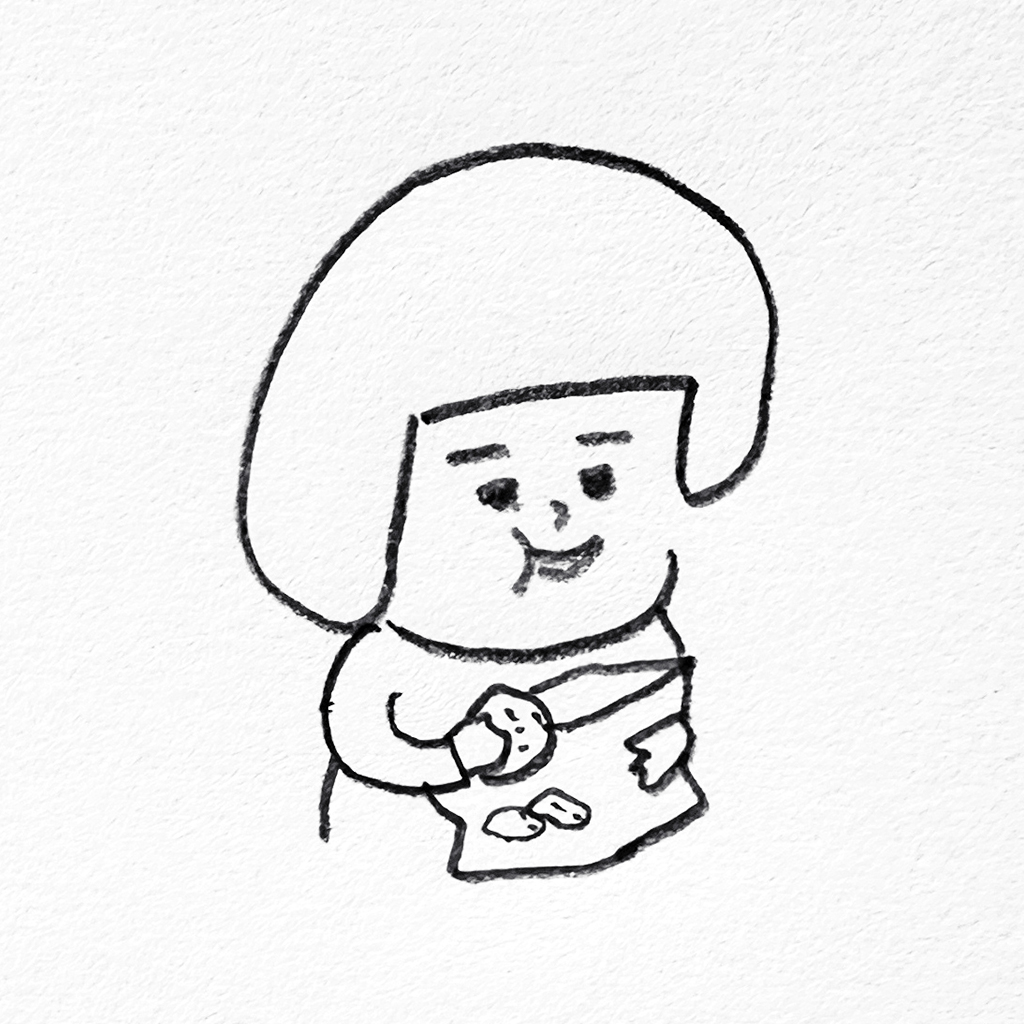 ヘルメット子：お菓子