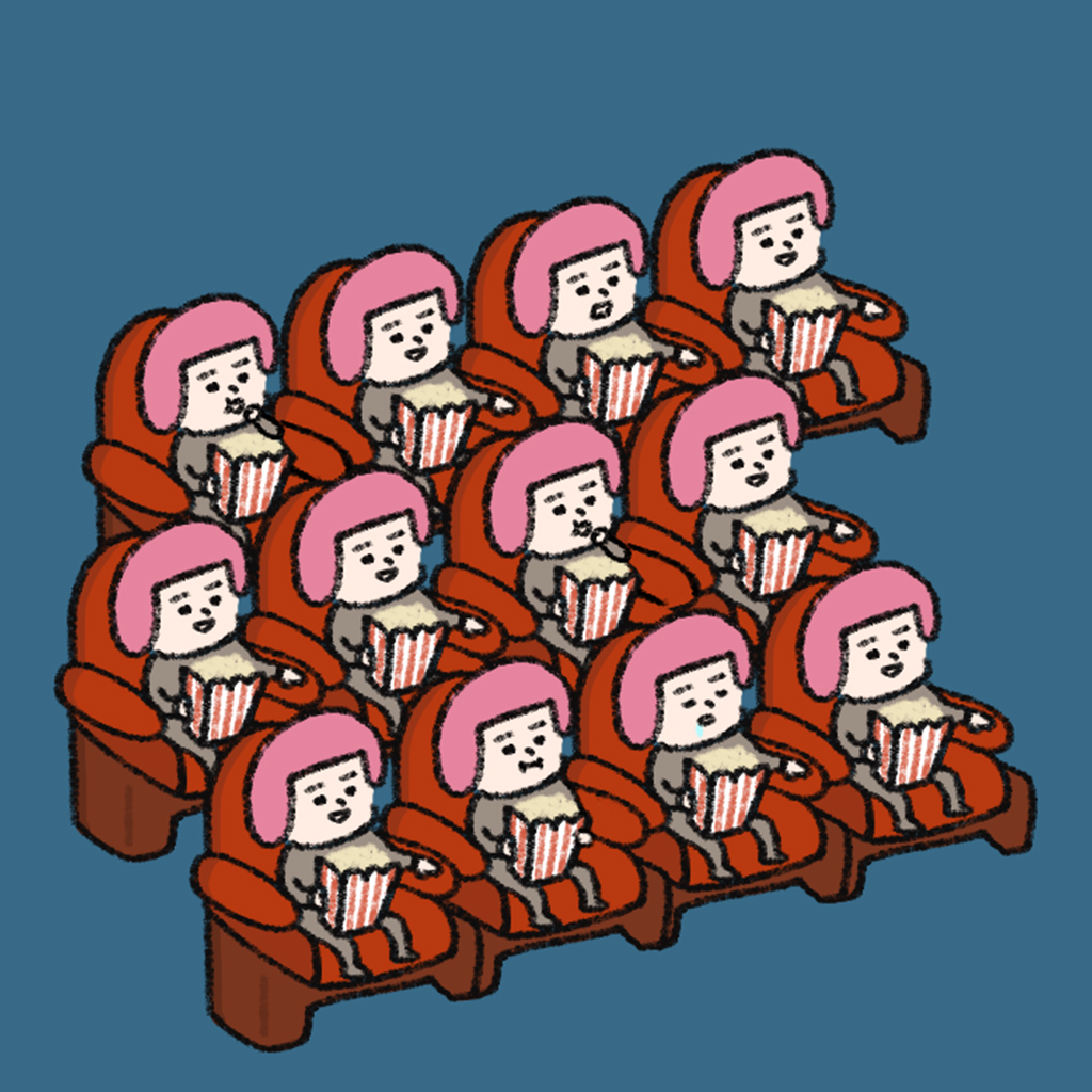 ヘルメット子:映画館